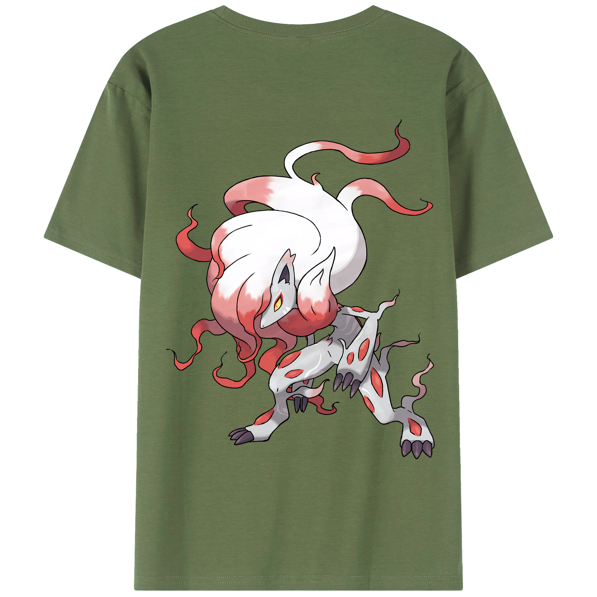 （画像用） ポケットモンスター Pokémon 綿100％ メンズ半袖Tシャツ（バックプリント） 通気性